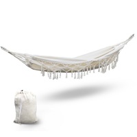 Gardeon Outdoor Hammock Bed Swing Tassel - Cream