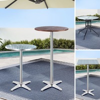 Gardeon Outdoor Bar Table Furniture Cafe Table Aluminium Pole Patio Setting