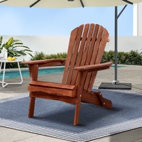 Gardeon Outdoor Sun Lounge Beach Chairs Adirondack Chair Wooden Patio Furniture
