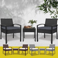 Gardeon Outdoor Furniture Setting Chairs Patio Wicker Rattan Chair Table Garden
