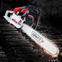 Giantz Chainsaw Petrol 52CC 20" Bar Commercial E-Start Pruning Chain Saw White