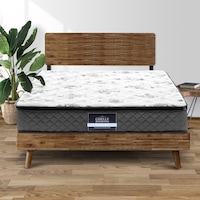 Giselle Bedding 24CM Mattress Pillow Top Foam Bed Bonnell Spring