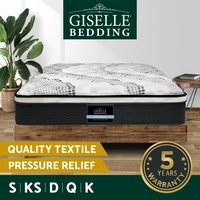 Giselle Bedding 32cm Pocket Spring Foam Mattress - Queen Double King Single - Medium Firm