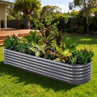 Green Fingers Garden Bed 320X80X56cm Oval Planter Box