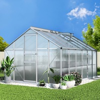 Green Fingers Greenhouse 3.6x2.5x1.95M Aluminium Polycarbonate Green House Garden Shed