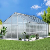 Green Fingers Greenhouse 4.2x2.5x1.95M Aluminium Polycarbonate Green House Garden Shed