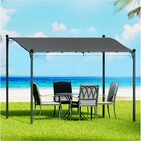 InstaHut Gazebo Marquee 3m Outdoor Event Wedding Tent Camping Party Shade Iron Art Canopy Grey