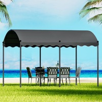InstaHut Gazebo Marquee 4x3m Outdoor Event Wedding Tent Camping Party Shade Iron Art Canopy Grey