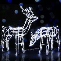 Jingle Jollys Christmas Lights 2 Pcs Reindeers 200 LED Decorations