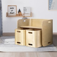 Keezi 3-Piece Kids Table and Chairs Set Multifunctional