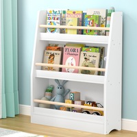 Keezi Kids Bookshelf 3 Tiers Storage Children Bookcase Organiser Display Shelf