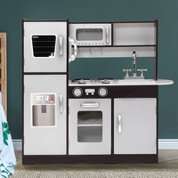 Keezi Kids Kitchen Set Pretend Play Wooden Toys Cooking Food Sets Childrens