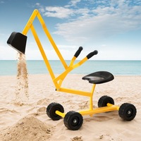 Keezi Kids Ride On Car Digger Bulldozer Sandpit Play Toys Rotate Seat Yellow