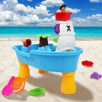 Keezi Kids Sandpit Pretend Play Set Sand Water Table Outdoor Beach Toy Children