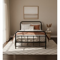 Artiss Bed Frame Metal Frames LEO - Single (Black)