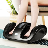 Livemor Foot Massager Ankle & Calf Shiatsu Kneading Rolling Massagers Machine BK