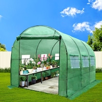 Green Fingers Greenhouse 3x2x2M Walk in Green House Tunnel Plant Garden Shed Dome