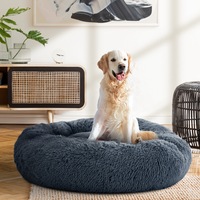 i.Pet Dog Bed Pet Cat Beds Calming Large 90cm Dark Grey Sleeping
