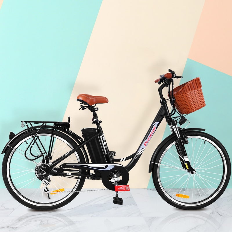 Phoenix 26″ Electric Bike eBike e-Bike City Bicycle With LG Battery