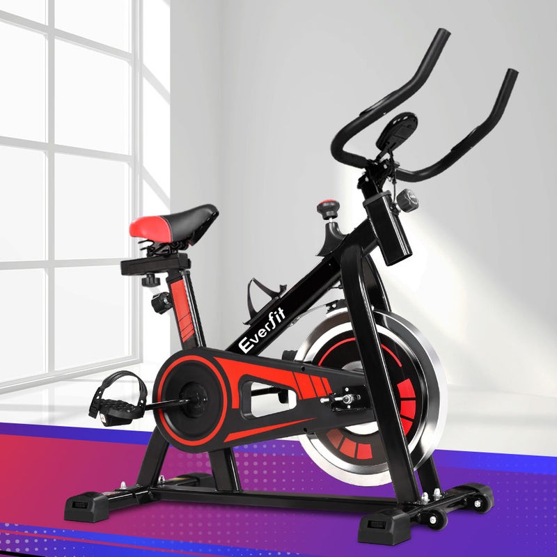 Everfit Spin Bike Exercise Bike Flywheel Cycling Home Gym Fitness 120kg Australia