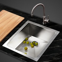 Cefito Stainless Steel Sink 45X39CM Kitchen Basin Single Bowl Laundry Silver