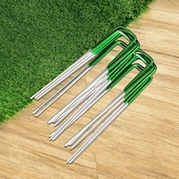 Prime Turf Artificial Grass 100pcs Synthetic Pins Fake Lawn Turf Weed Mat Pegs Joining Tape