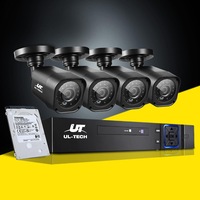 UL-Tech CCTV Security System 8CH DVR 4 Cameras 1TB Hard Drive
