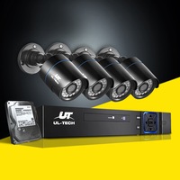 UL-Tech CCTV Security System 8CH DVR 4 Cameras 2TB Hard Drive