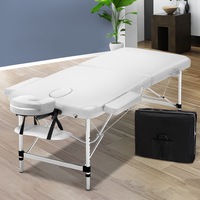2 Fold Zenses Massage Table Beauty Bed 75cm Portable White
