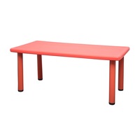 120x60cm Kid's Adjustable Rectangle Table Desk Red
