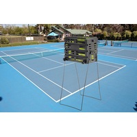 3-In-1 80 Ball Tennis Ball Basket Picker Stand Lightweight Black With Wheels