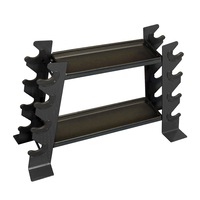 Compact Solid Metal Kettlebell Dumbbell Rack Storage Stand Home Gym Black 200KG