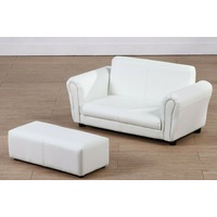 Toddler White Sofa Lounge Couch Double Seat