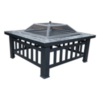 18" Square Metal Fire Pit Outdoor Heater