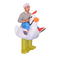 CHICKEN Fancy Dress Inflatable Suit - Fan Operated Costume
