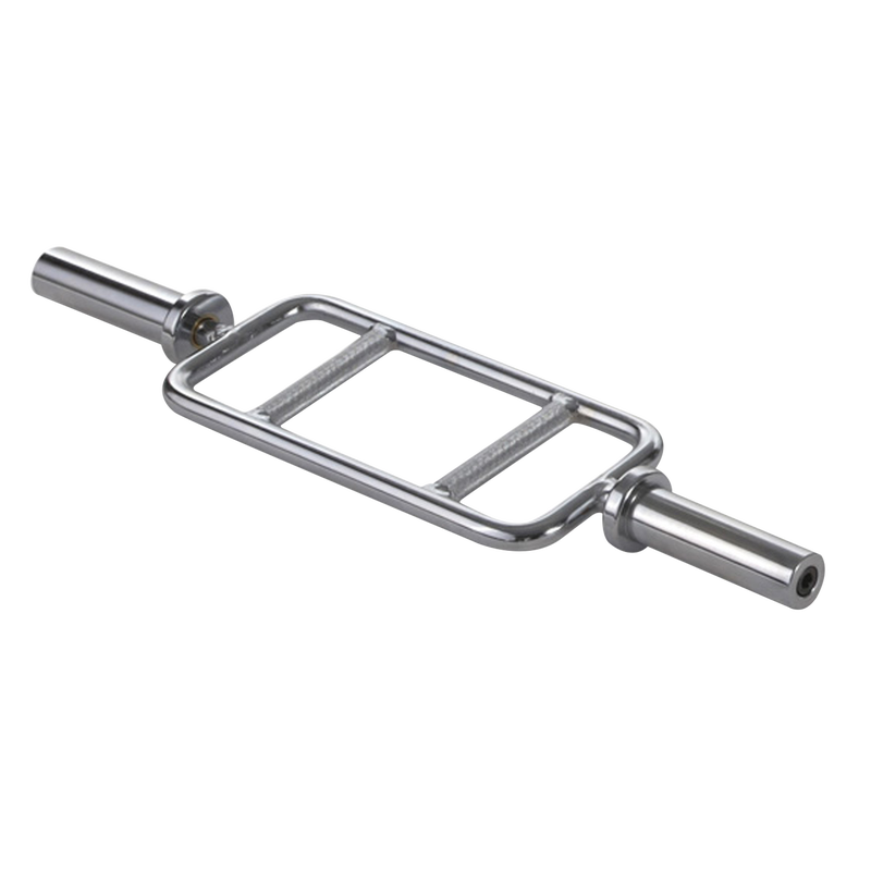 Chrome Olympic Tricep Bar Barbell Heavy Duty with Spring Collars