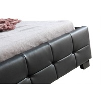King Single PU Leather Deluxe Bed Frame Black