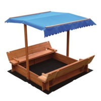 Kids Wooden Toy Sandpit with Canopy