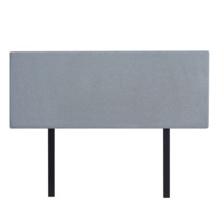 Linen Fabric Double Bed Deluxe Headboard Bedhead - Berlin Blue