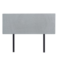 Linen Fabric Double Bed Deluxe Headboard Bedhead - Stone Grey