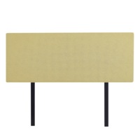 Linen Fabric Double Bed Deluxe Headboard Bedhead - Sulfur Yellow