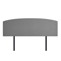 Linen Fabric King Bed Curved Headboard Bedhead - Night Ash