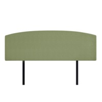 Linen Fabric King Bed Curved Headboard Bedhead - Olive Green