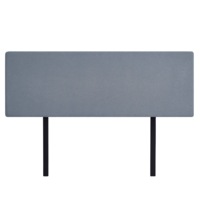 Linen Fabric King Bed Deluxe Headboard Bedhead - Berlin Blue