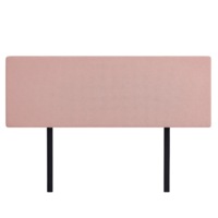 Linen Fabric King Bed Deluxe Headboard Bedhead - Pale Pink