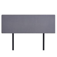 Linen Fabric King Bed Deluxe Headboard Bedhead - Slate Ash