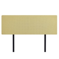 Linen Fabric King Bed Deluxe Headboard Bedhead - Sulfur Yellow