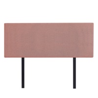 Linen Fabric Queen Bed Deluxe Headboard Bedhead - Pearl Copper Brown