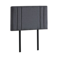 Linen Fabric Single Bed Deluxe Headboard Bedhead - Grey