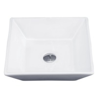 Bathroom Ceramic Rectangular Above Countertop Basin for Vanity